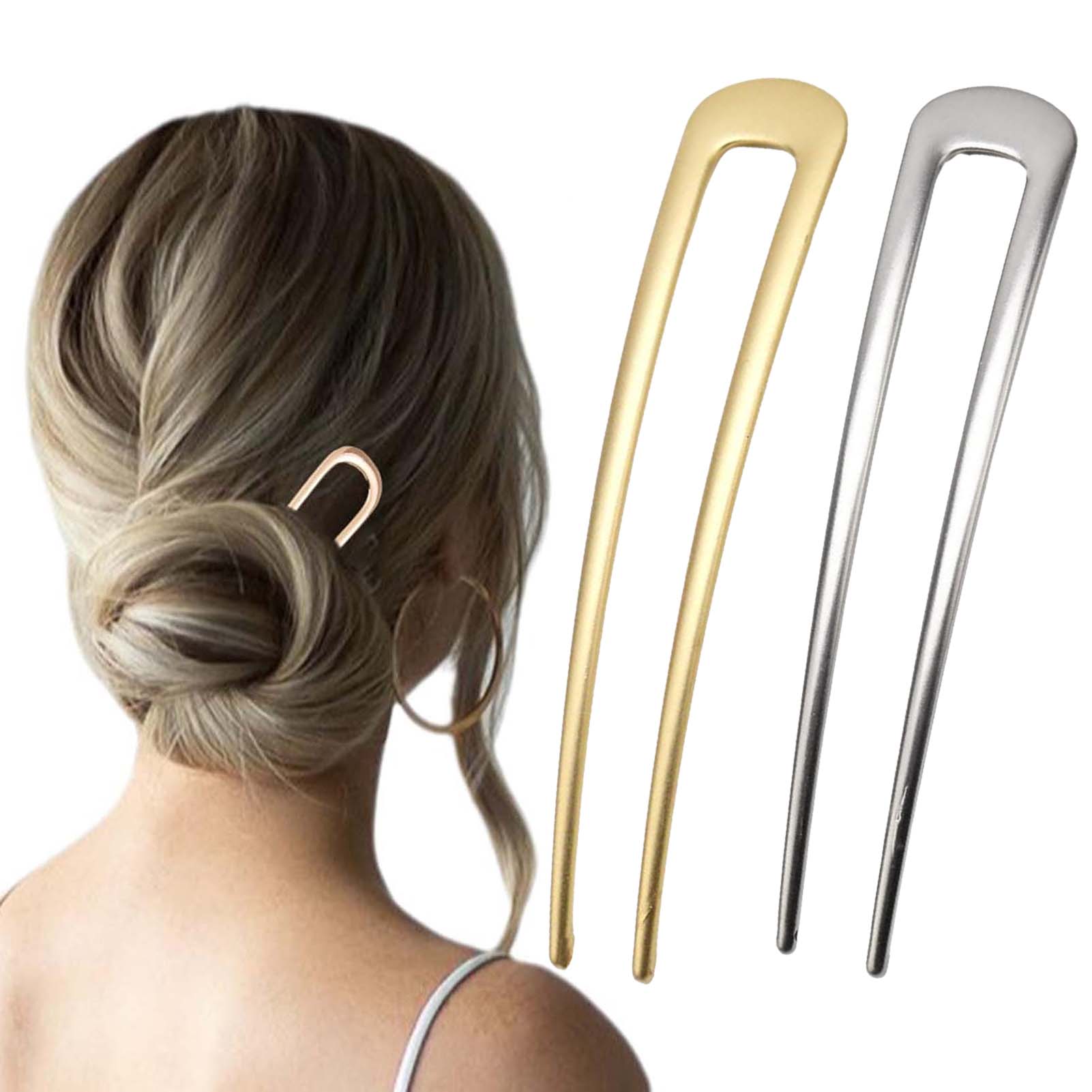 Hair Care Kit - Französische U-förmige Haarnadeln, Vintage Metall-Haargabeln für