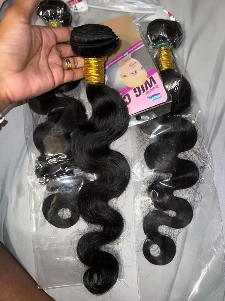 Hair Care Indian - Rohes indisches Echthaar, Body Wave, 3-4