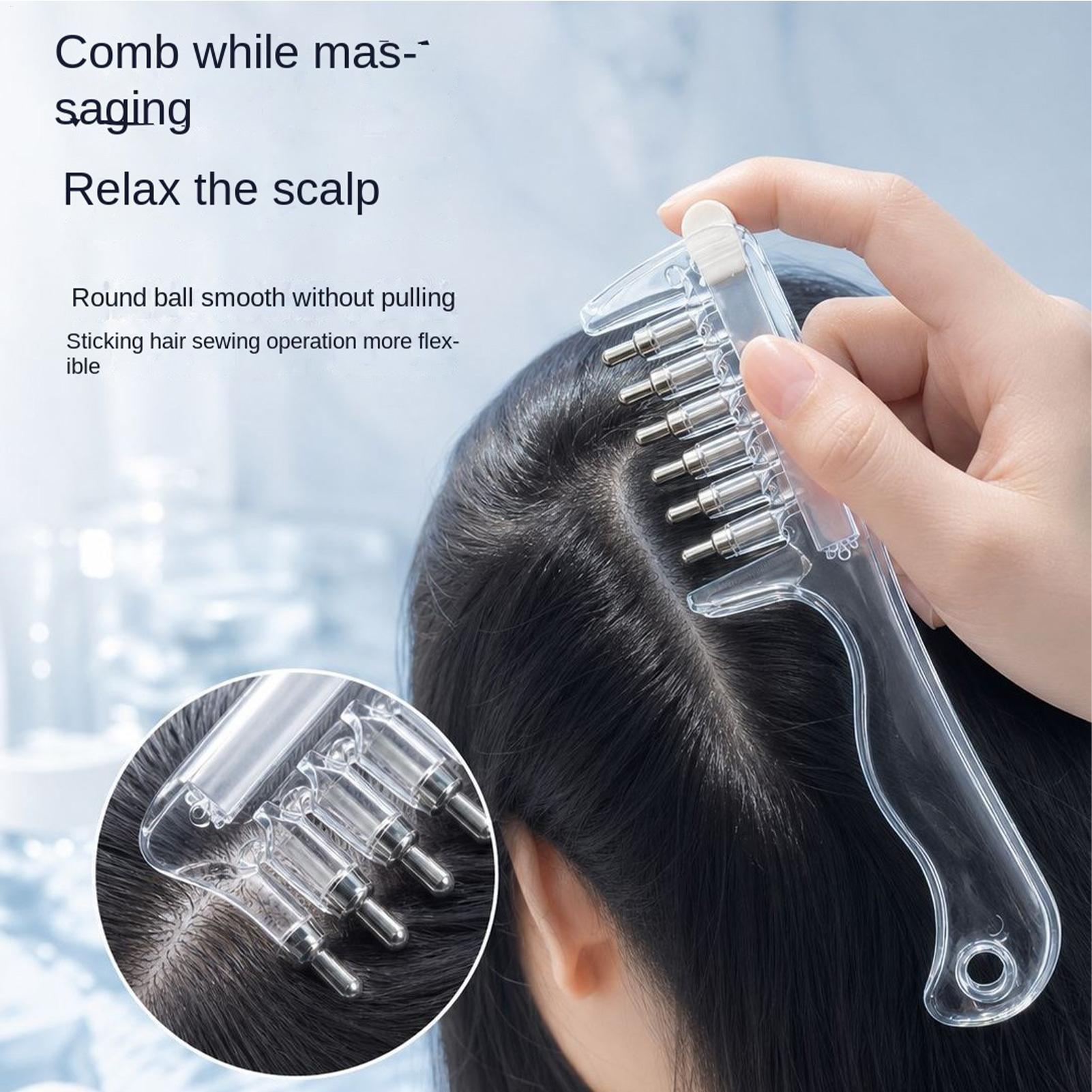 Hair Care Lotion - 1 Stück tragbarer, transparenter Haarwurzelkamm, Flüssigkeitsapplikator,