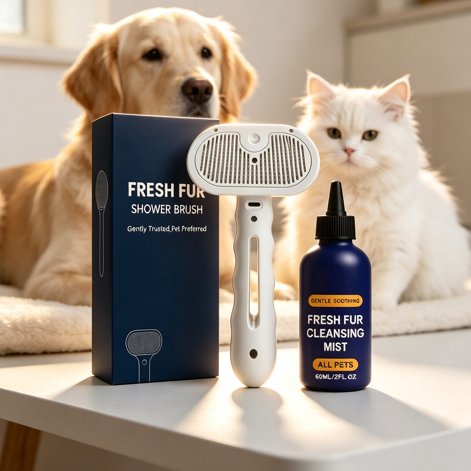Hair Care Kit - Haustier-Entwirrungsspray-Set Weichmachend Glättend Entfilzend Pflegend Volumenverstärkend