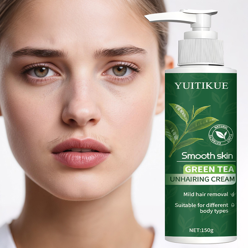 Hair Care Lotion - YUITIKUE Grüner Tee Haarentfernungscreme 150g, Milde