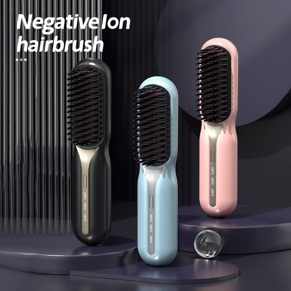 Hair Care Good Hair - Tragbarer, wiederaufladbarer Mini-Haarglättungskamm, modische Negativ-Ionen, kabellose