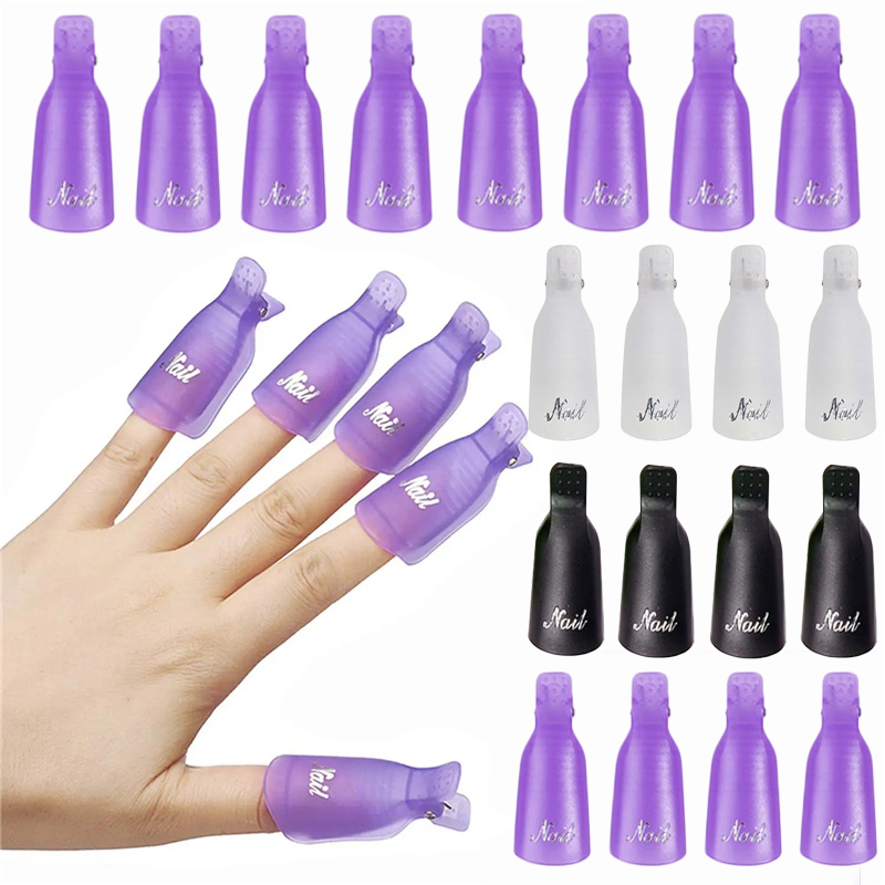 Hair Care Gel - 10 Stück Kunststoff-Acryl-Nagelkunst-Entfernungsclips für UV-Gel-Nagellack, Werkzeug