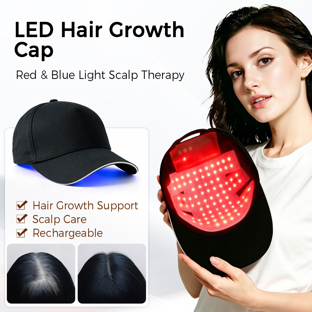 Hair Care Elseve - LED-Haarwuchskappe mit Rot-Blau-Lichttherapie 630nm 470nm Kopfhautpflege-Gerät