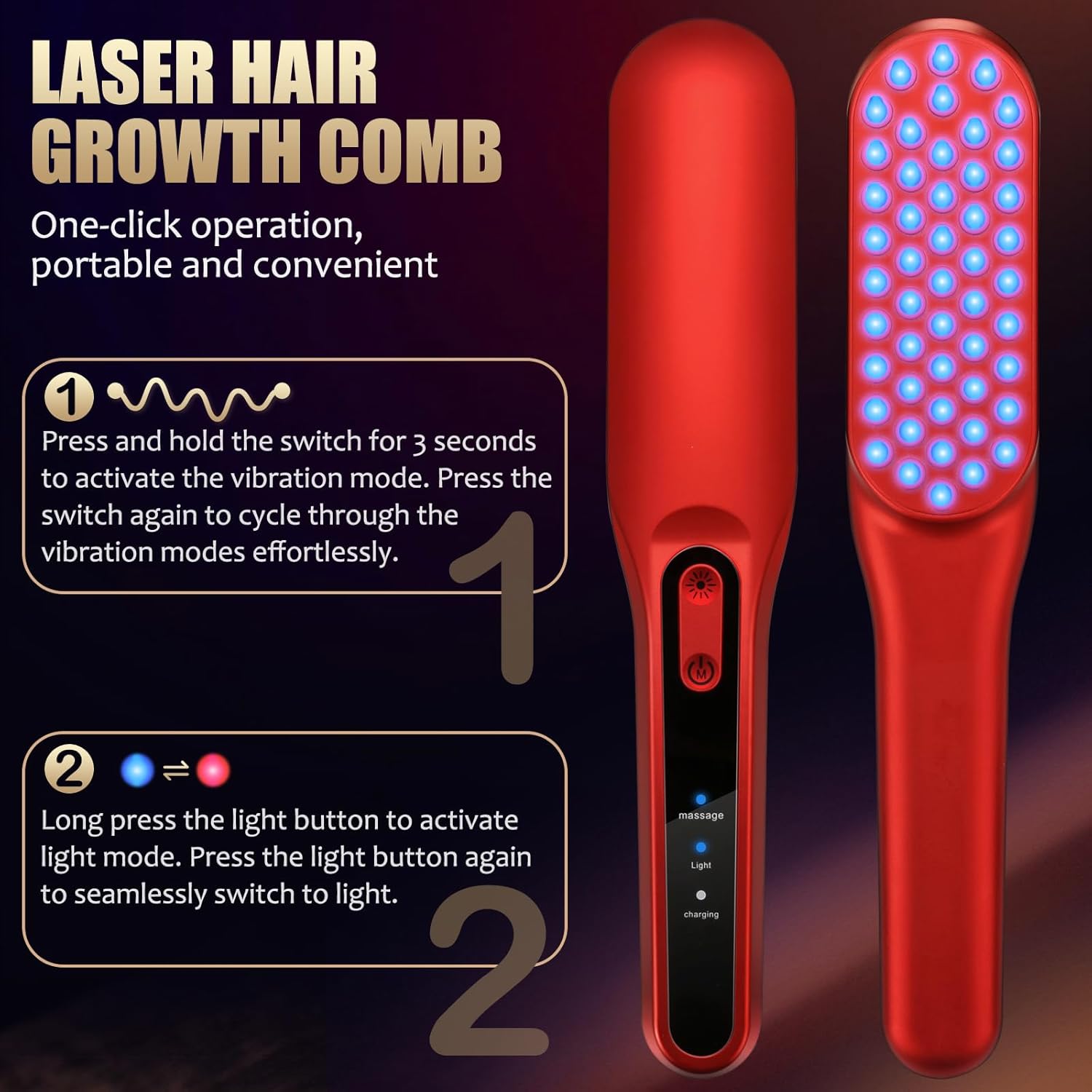 Laser-Haarwuchskamm, Rotlicht- – Hair Care Elseve Bewertung und Preis