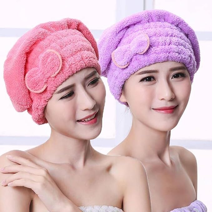 Damen 2-teiliges Set Glänzende – Hair Turban Towel Bewertung und Preis